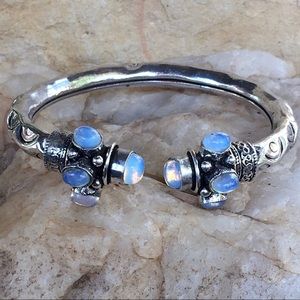 OPALITE jewel glass torque bracelet